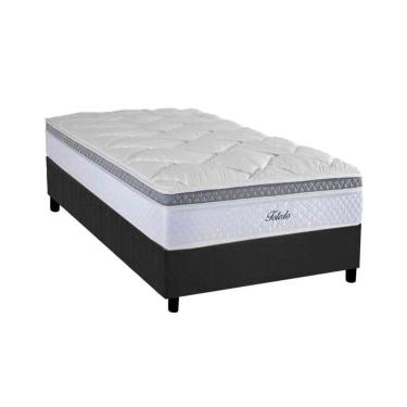 Imagem de Conjunto Box Solteiro: Colchão Molas Herval Masterpocket Toledo + Base Crc Suede Gray(88x188)