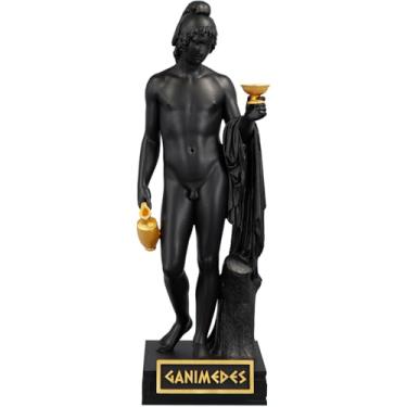 Imagem de Estátua Escultura Ganimedes - Herói Grego (Cor Aurum Noctis)