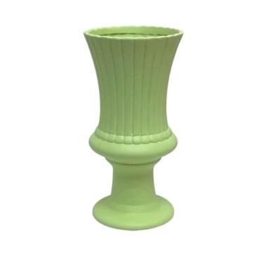 Imagem de Vaso Decorativo Charme Pequeno – Elegância para Sala, Escritório e Eventos, Design Sofisticado(Verde Candy Fosco)