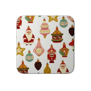 Imagem de Ladrilho Decorativo de Cerâmica Estampa Brinquedos de Natal Soviéticos