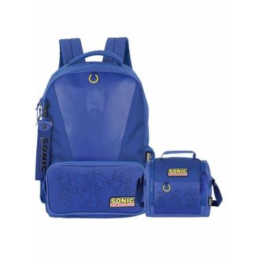 Imagem de Kit Escolar Sonic Game Mochila De Costa + Lancheira Térmica - Luxcel, 