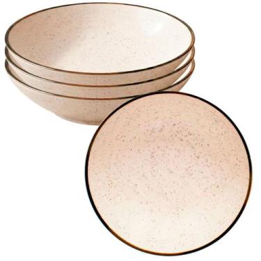 Imagem de Jogo de Pratos de Porcelana Fundo Brisa 20,5cm 4 peças - Oxford