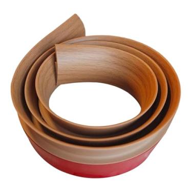 Imagem de XLWLLNJ Faixa de junção de 2 m para piso de madeira, faixa de transição para carpete, cortável para unir vãos, rampas de portas, soleiras de carpete, quartos, Textura de Madeira Amarela