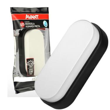 Imagem de Kit 7 Arandela Tartaruga Led Preta Ip65 5w Branco Frio 6500k - Avant