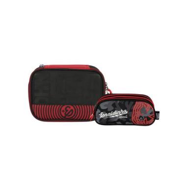 Imagem de Kit Enaldinho Escolar Estojo Box e Estojo Triplo Original - Luxcel, pr