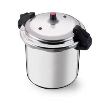 Imagem de Panela de Pressão Industrial 20 Litros Alumínio com Fechamento Externo e 2 Válvulas de Segurança - Robusta e Profissional