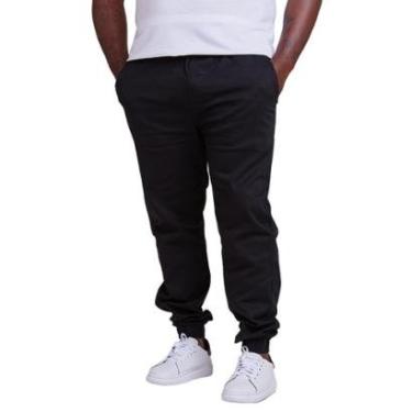 Imagem de Calça Plus Size Jogger Jeans Sarja Colorida Masculina Punho-Masculino