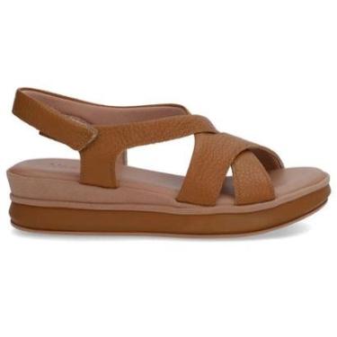 Imagem de Sandália Feminina Papete Couro Tan Usaflex AN33005-Feminino