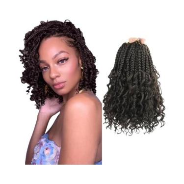 Imagem de Cabelo Sintético Cacheado Boho Para Mulheres, Tranças Box Braids Godde