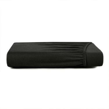 Imagem de Lençol com Elástico Casal Altenburg Malha Fio Penteado Preto Primitivo