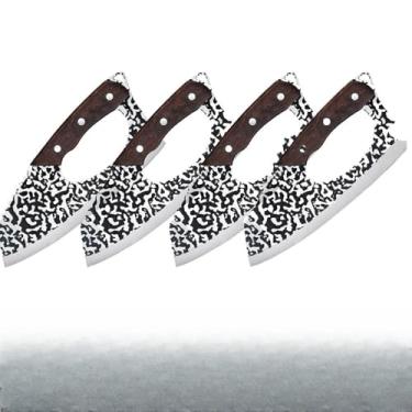 Imagem de Cutelo Artesanal Profissional em Aço Inox para Churrasco e Cozinha – Faca Pesada Multiuso com Cabo Ergonômico(4)