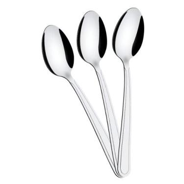 Imagem de KIT - 6 Colheres de Sopa Búzios em Aço Inox CIBAG - Tramontina 2376300