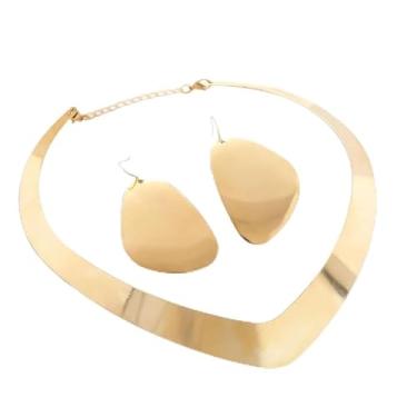 Imagem de Colar de ouro grosso, colar de ouro para mulheres, delicados, colares femininos exagerados, étnicos exagerados, fantasias vintage, acessórios para mulheres, joias, presentes de amizade