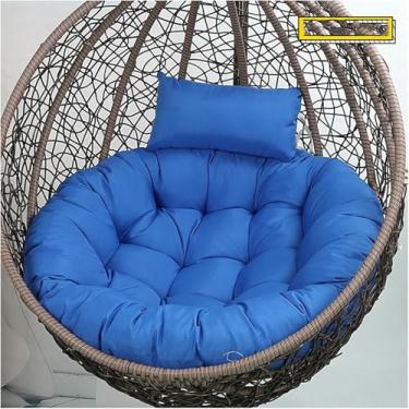 Imagem de Almofada Para Cadeira De Balanço De Rede Ao Ar Livre Almofada Para Cadeira De Ovo Duplo Pátio Loveseat De Vime Cadeiras De Balanço Suspensas Para 2 Pessoas Pátio Quintal Varanda