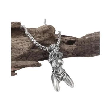 Imagem de Colar Com Pingente De Menina Mecha Em Prata Para Homens E Mulheres, Jo