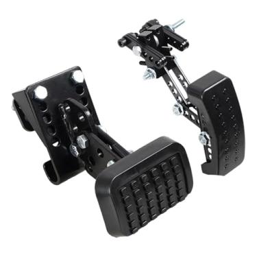 Imagem de predolo Extensor de pedal de acelerador e freio robusto, de alta confiabilidade, antiderrapante, com ângulo ajustável, acessórios pretos para carrinhos de