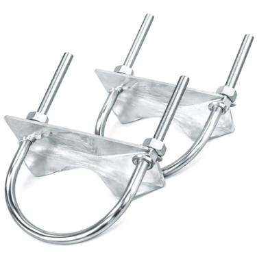 Imagem de Suporte de antena de hélio para montagem em poste braçadeira fixa de parafuso em U Suporte de hardware para telhado externo Lora Hotspot Mining RAK Bobcat Nebra Sensecap Synchrobit MNTD (suporte de