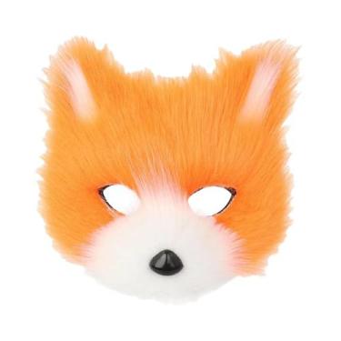 Imagem de Máscara De Raposa De Pelo Sintético Para Fantasia De Halloween, Cospla