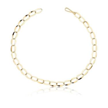 Imagem de Pulseira Feminina Ouro Puro 10k 18 Cm Elos Grandes - MAEHLER Arte Em J