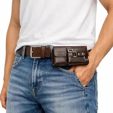 Imagem de Bolsa de cintura casual masculina moderna adequada para viagens, caminhadas, bolsa pequena para homens MYB38