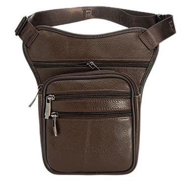Imagem de Bolsa de perna de ciclismo, bolsa de cintura multifuncional, bolsa de perna masculina de couro, bolsa de cintura, bolsa transversal, pochete cinto, bumbum, viagem, andar de motocicleta, bolsa de ombro