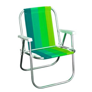 Imagem de Cadeira de Praia Alta Botafogo em Alumínio Cores Diversas - Item Sorti
