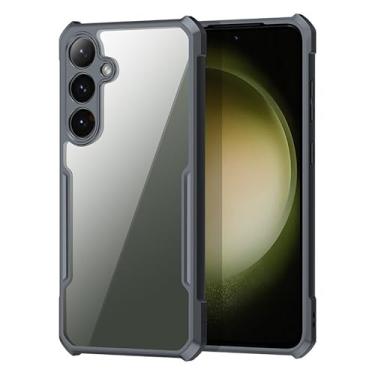 Imagem de HUHUCASE Capa protetora transparente antiqueda para Samsung S24 Ultra/Plus airbag (preta, Samsung S24)