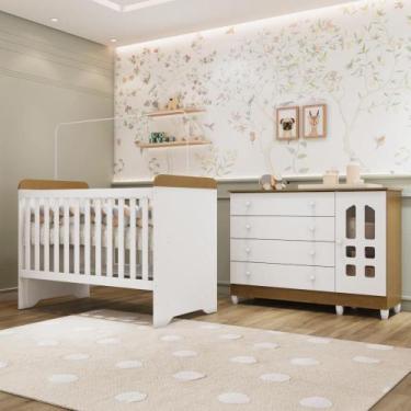 Imagem de Quarto Bebê Completo Berço Americano 3Em1 Gabrielle Cômoda 4 Gavetas 1