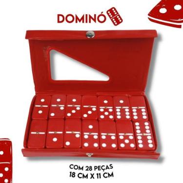 Imagem de Domino De Osso Vermelho Profissional - Pedras Grandes - Nybc