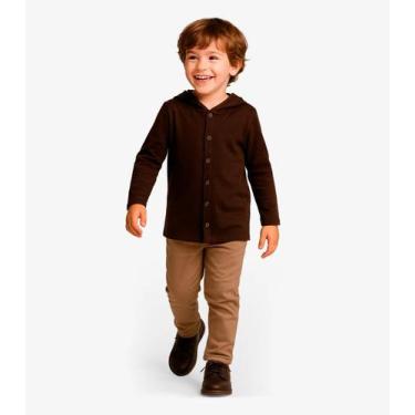 Imagem de Camiseta Manga Longa com Capuz Select Chocolate, 6, Chocolate