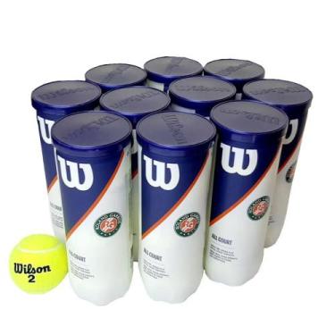 Imagem de Bola de Tênis Wilson Roland Garros All Court 10 Tubos