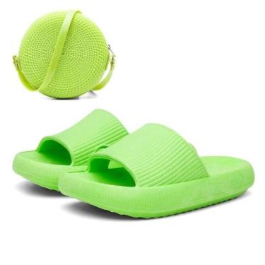 Imagem de Chinelo Nuvem Slide Leve + Bolsa Quebek Tiracolo, 42/43, Verde