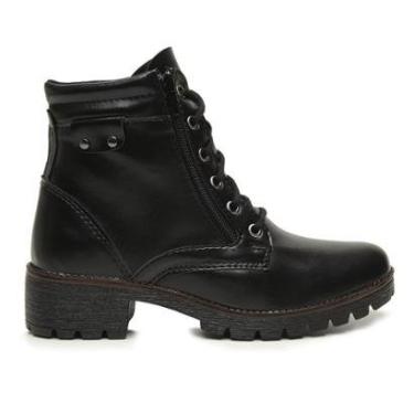 Imagem de Bota Feminina Coturno BR2 Zíper Lateral Salto Baixo-Feminino