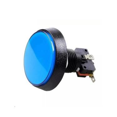 Imagem de BOTAO ARCADE FLIPERAMA ILUMINADO 60mm - AZUL - Chaves