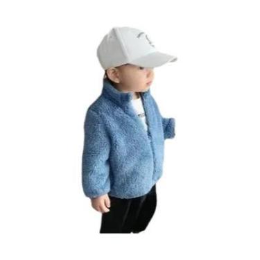 Imagem de Jaqueta De Pelúcia Para Meninos E Meninas, Outono Inverno, Cor Sólida,