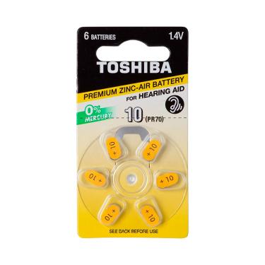 Imagem de Cartela C/ 6 Unidades de Pilha Auditiva Toshiba PR536 - AC2520