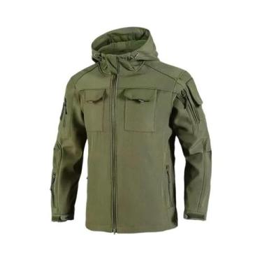 Imagem de Jaqueta Tática Militar Masculina Impermeável Com Capuz Para Esportes D