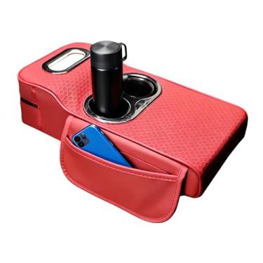 Imagem de Almofada de apoio de braço de carro, alça elástica antiderrapante organização resistente - caixa de apoio de braço de carro, para amigos da família, adultos, mulheres, interior, veículo automotivo