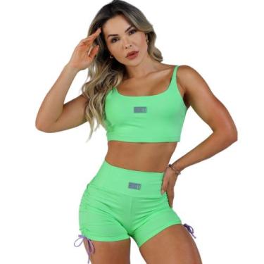 Imagem de Conjunto Roupa de Academia Top + Short New Dress Fashion Fitness Boot 
