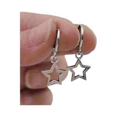 Imagem de Brincos De Argola Mini Estrela Femininos Fofos Joias Simples Da Moda P