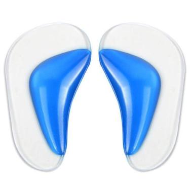 Imagem de Palmilha gel silicone unissex massageadora curva do pé - SWG, AZUL, ÚN