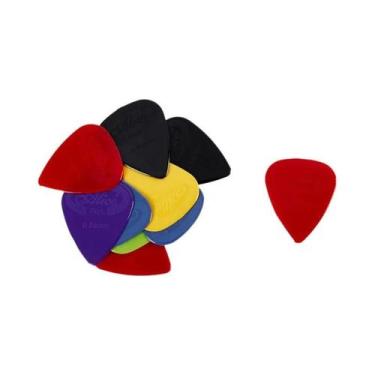 Imagem de Palhetas De Guitarra Alice De Nylon Antiderrapantes Pretas E Brancas 1