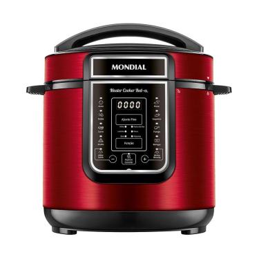 Imagem de Panela de Pressão Elétrica Digital 6L Mondial Vermelho/Inox PE-60-6L-RI 220V/60HZ