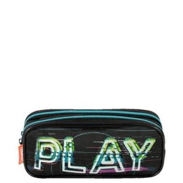 Imagem de Estojo Escolar Sestini 2 Comp X Start Colorido Preto-Masculino