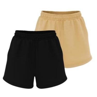 Imagem de Kit 2 Bermudas Masculinas em Moletinho Casual com Bolsos Funcionais-Masculino