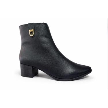 Imagem de Bota Feminina Via Marte em Couro 231-008 COR:PRETOTAMANHO:35, Preto, 3