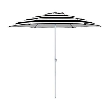 Imagem de Guarda-Sol Milagres em Alumínio 2,40M Preto/Branco 12755 BELFIX