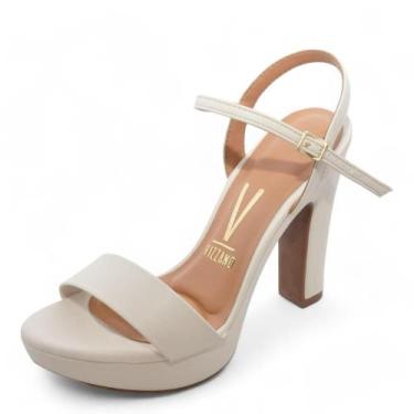 Imagem de Sandália Feminina Vizzano Salto Alto REF: 6292200 PELICA, 38, Branco o