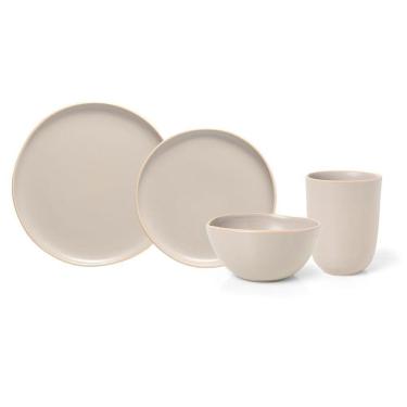 Imagem de Jogo Copa E Cia 16 Peças Vivant Em Cerâmica Areia