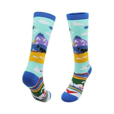 Imagem de Meias De Esqui Infantis Quentes De Inverno Para Jovens, Algodão Grosso